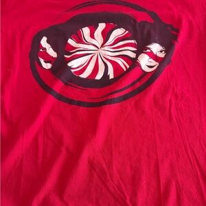 The White Stripes Red Graphic Spiral Face T-Shirt